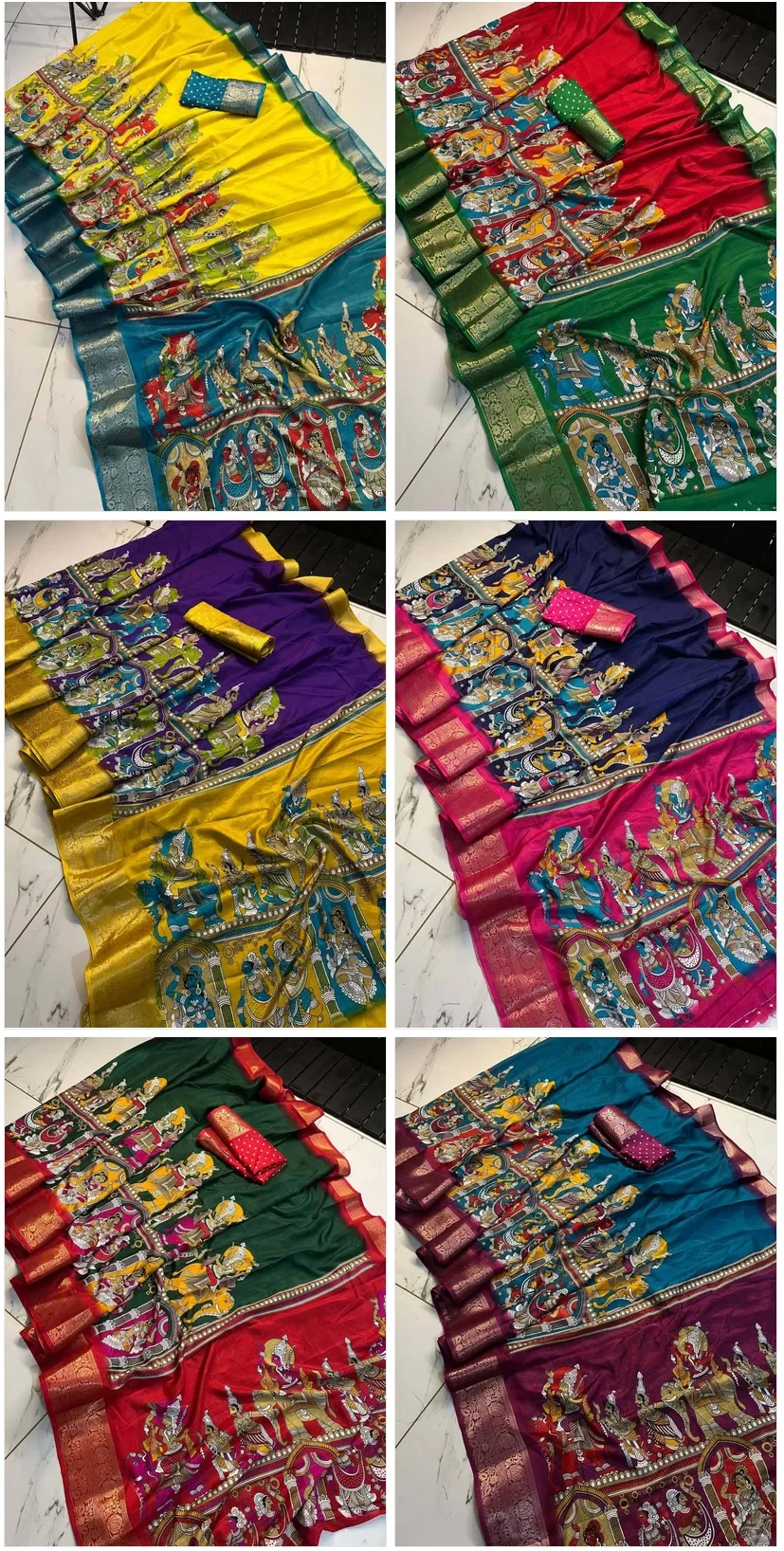 Freehand B D Dola Silk with Jacquard Border Fancy Saree Collection