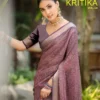 Kashvi Kritika Vol 04 Dull Moss Kasab Fancy Saree Collection