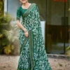 Kashvi Ruhani Vol 18 Dull Moss Satin Patta Saree Collection
