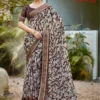 Kashvi Ruhani Vol 18 Dull Moss Satin Patta Saree Collection