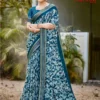 Kashvi Ruhani Vol 18 Dull Moss Satin Patta Saree Collection