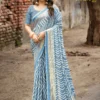 Kashvi Shabnam Vol 16 Dull Moss Foil Printed Saree Collection