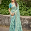 Kashvi Shabnam Vol 16 Dull Moss Foil Printed Saree Collection