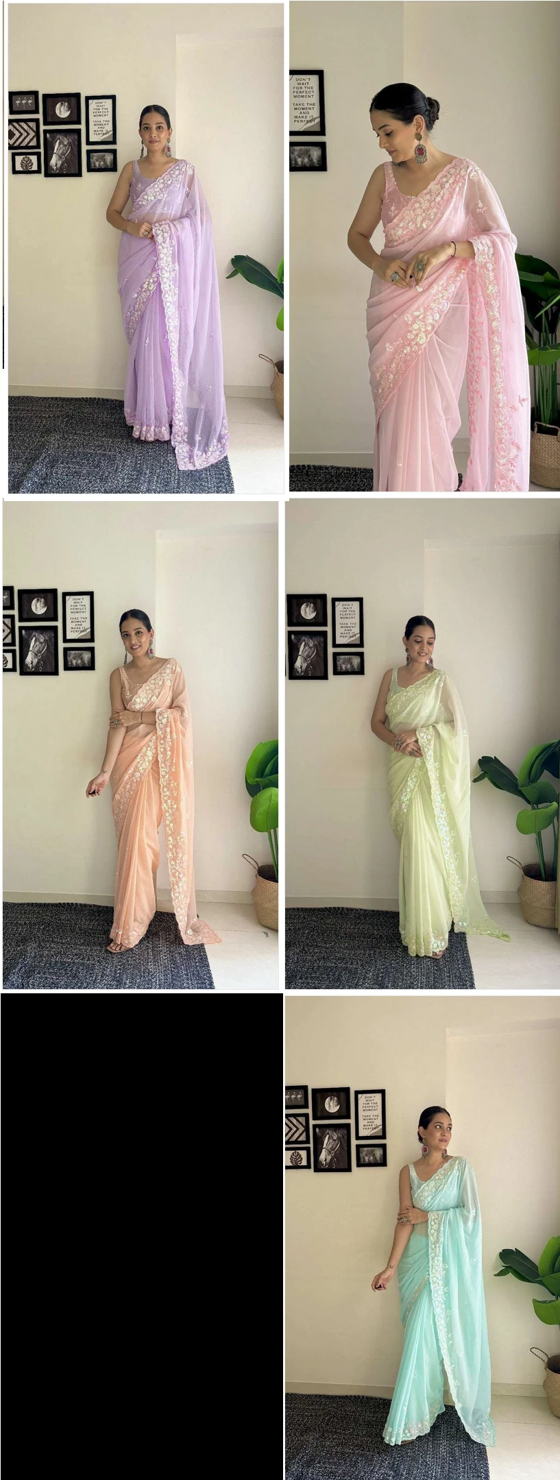 Kc 750 Soft Georgette Beautiful Sequence Worked Designer Saree Collection