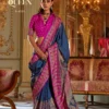 Kreshva Queen Pure Silk with Marmo Finish Designer Saree Collection