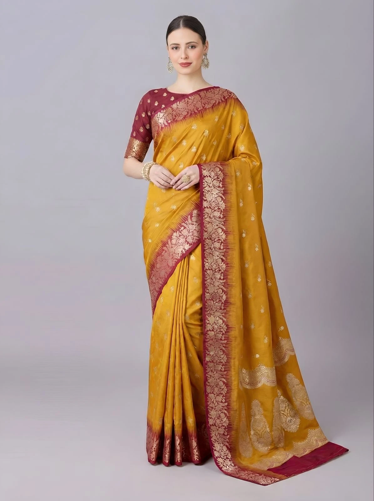 Mb 1109 Premium Soft Banarasi Silk Zari Weaving Saree Collection