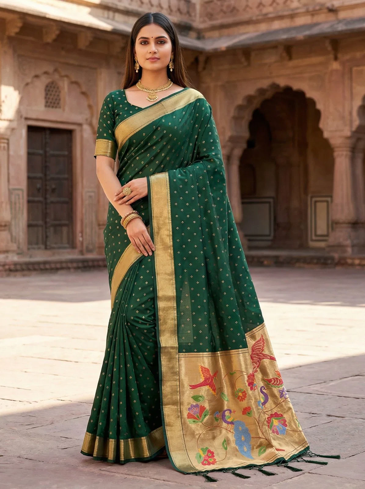 Mb 239 Organza Silk Butti Motifs Woven Work Saree Collection