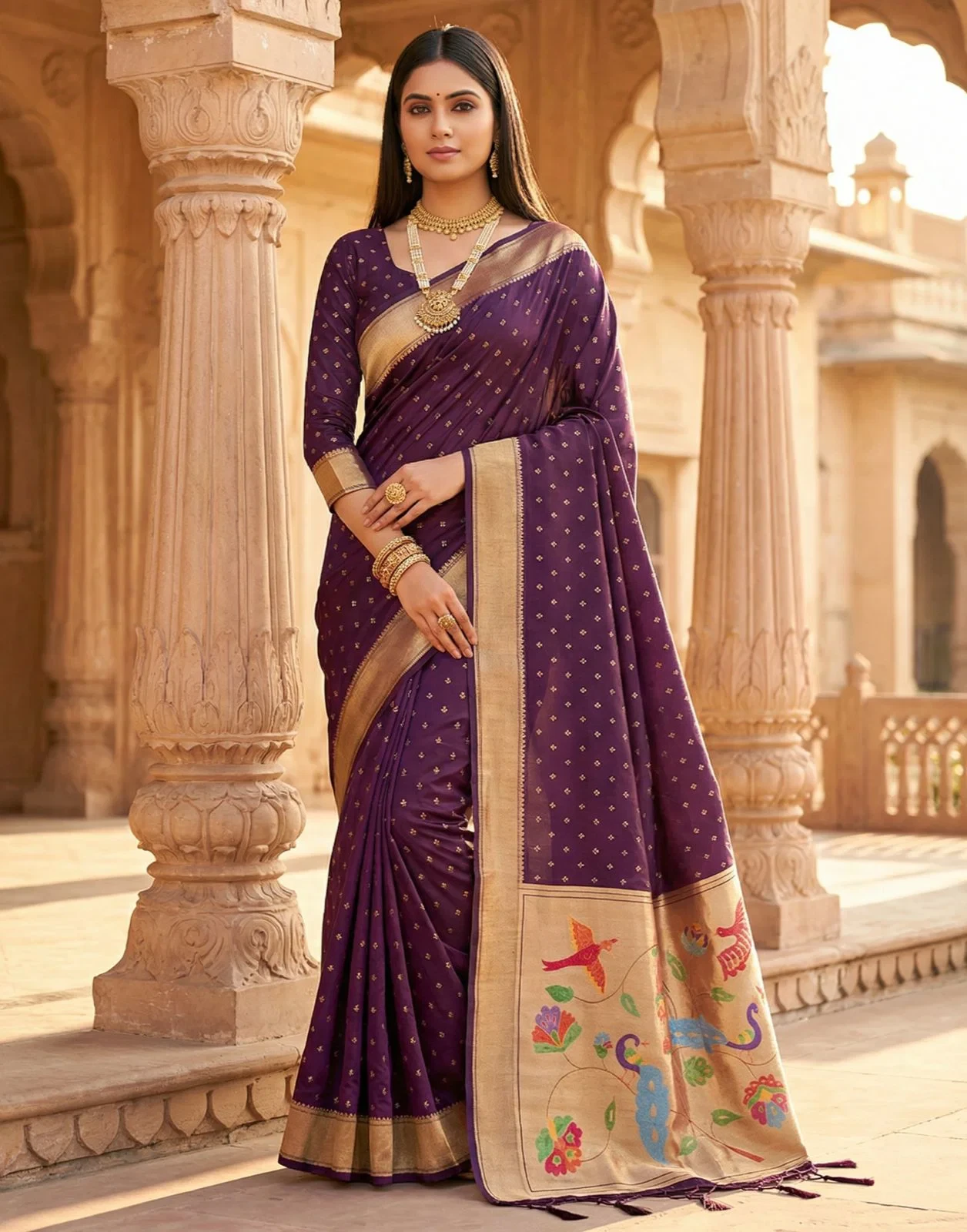 Mb 239 Organza Silk Butti Motifs Woven Work Saree Collection