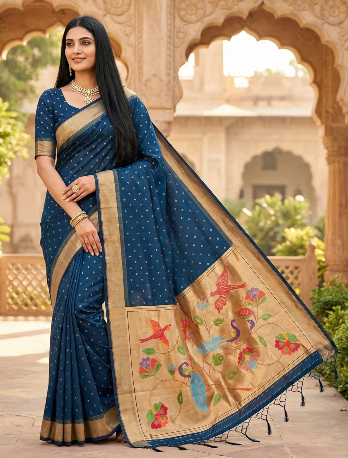 Mb 239 Organza Silk Butti Motifs Woven Work Saree Collection