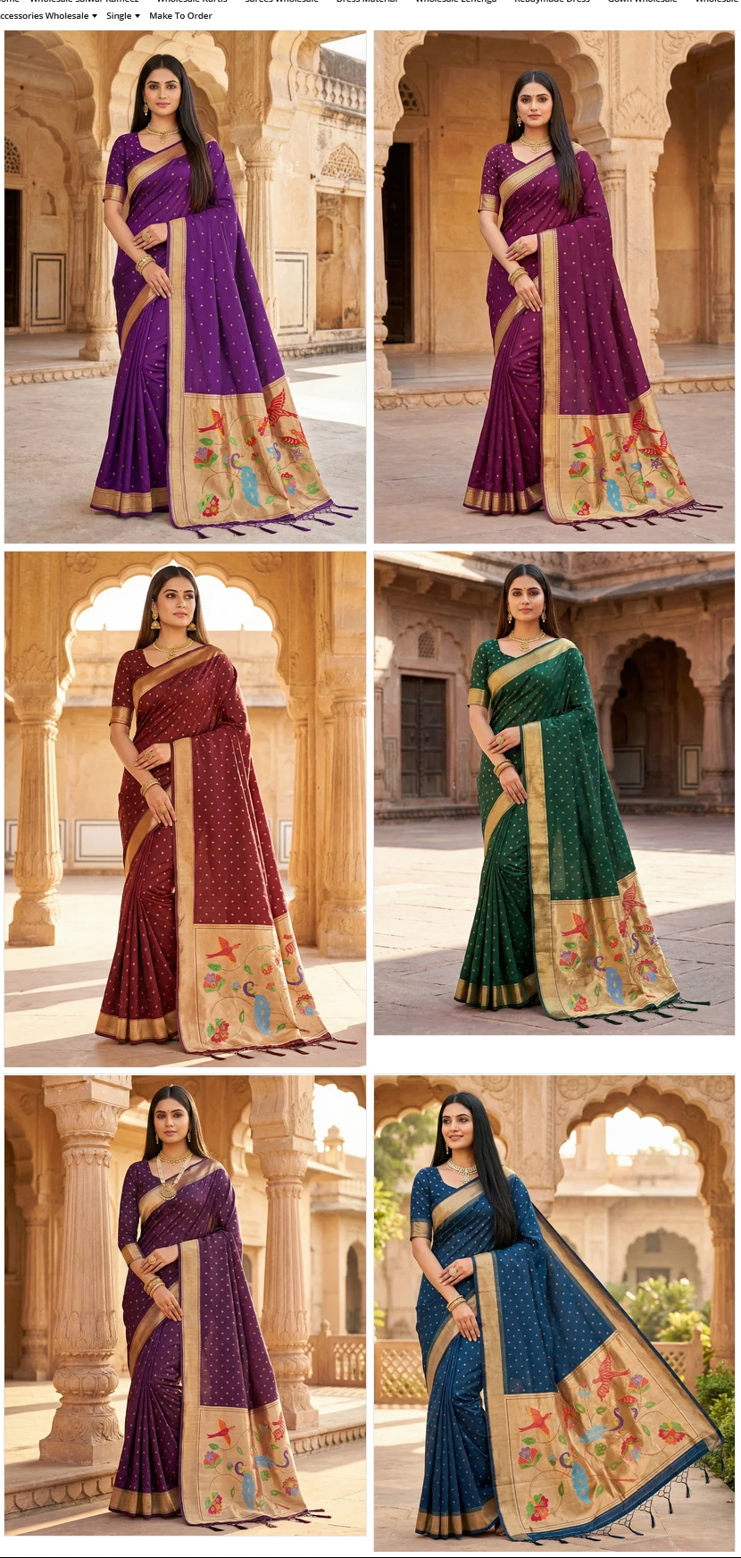 Mb 239 Organza Silk Butti Motifs Woven Work Saree Collection