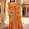 Mb 47 Pashmina Silk Floral Motifs Festival Saree Collection