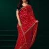 Meera 330 Party Wear Net Sequence Embroidery Worked Saree Collection