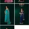 Meera 331 Net Sequence Embroidery Worked Party Wear Saree Collection