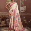 Pure Kashmiri 001 to 006 Modal Cotton Pashmina Weaving Saree Collection