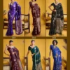 Rajtex Kanthkala Vama Satin Silk Handloom Weaving Traditional Saree Collection