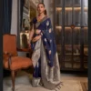 Rajtex Korsa Georgette Khadi Georgette Handloom Weaving Saree Collection