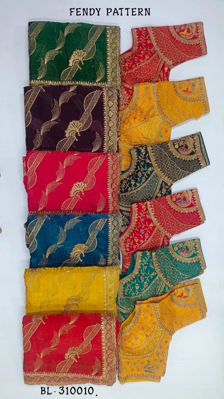 Ramrasiya Bl 310010 Fendy Pattern Embroidery Worked Saree Collection