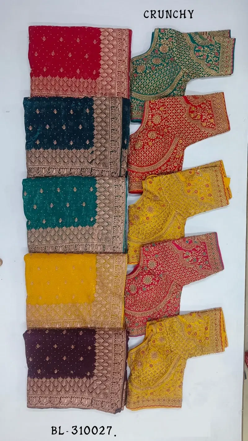Ramrasiya Bl 310027 Crunchy with Rich Embroidery Saree Collection