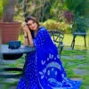 Sb Bandhej B Chinon Bandhani Printed Fancy Saree Collection
