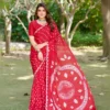 Sb Bandhej B Chinon Bandhani Printed Fancy Saree Collection