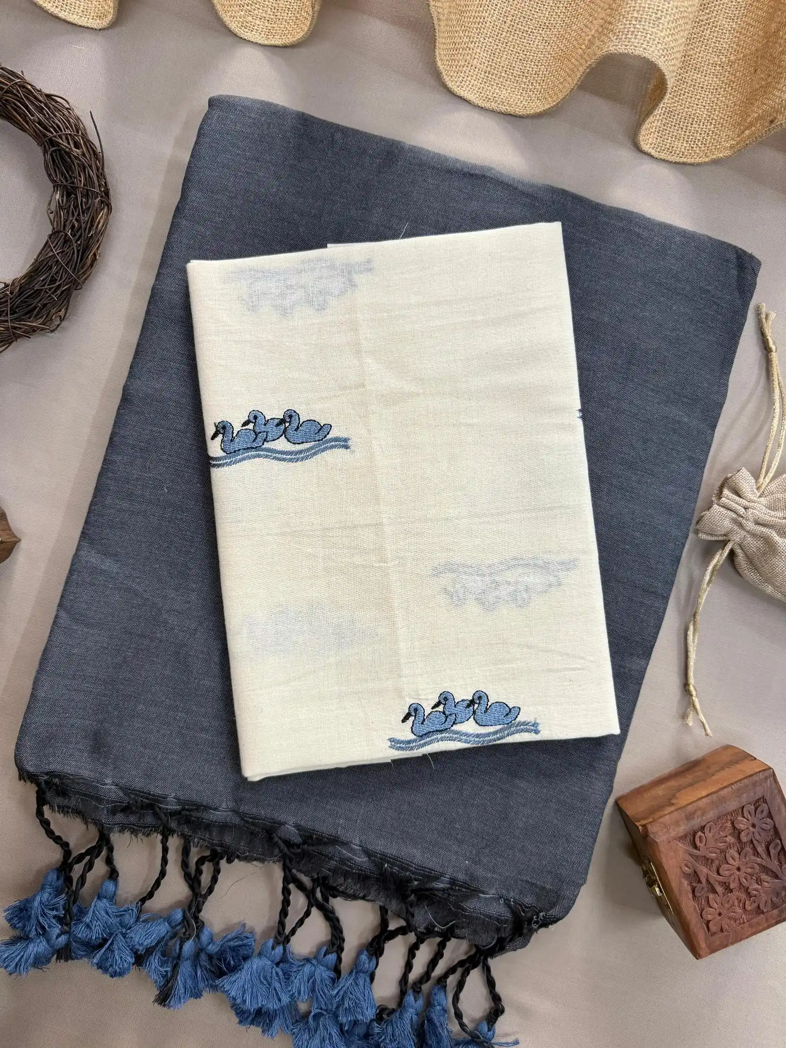 Sccf Boom V Khadi Cotton Fancy Saree Collection