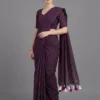 Sccf Stripes Khadi Cotton Printed Saree Collection
