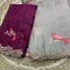 Shaligram Ah Chiffon Embroidery Birds Worked Fancy Saree Collection