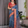 Shc 01 to 07 Pure Handloom Linen Floral Printed Saree Collection