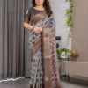 Shc 01 to 07 Pure Handloom Linen Floral Printed Saree Collection