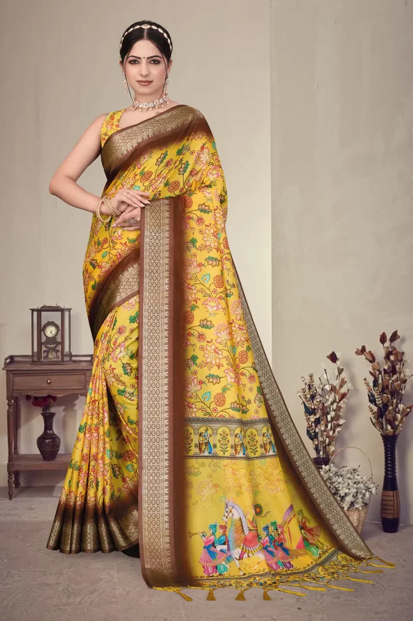 Shc Axali Vol 1 Cotton Silk Digital Printed Saree Collection