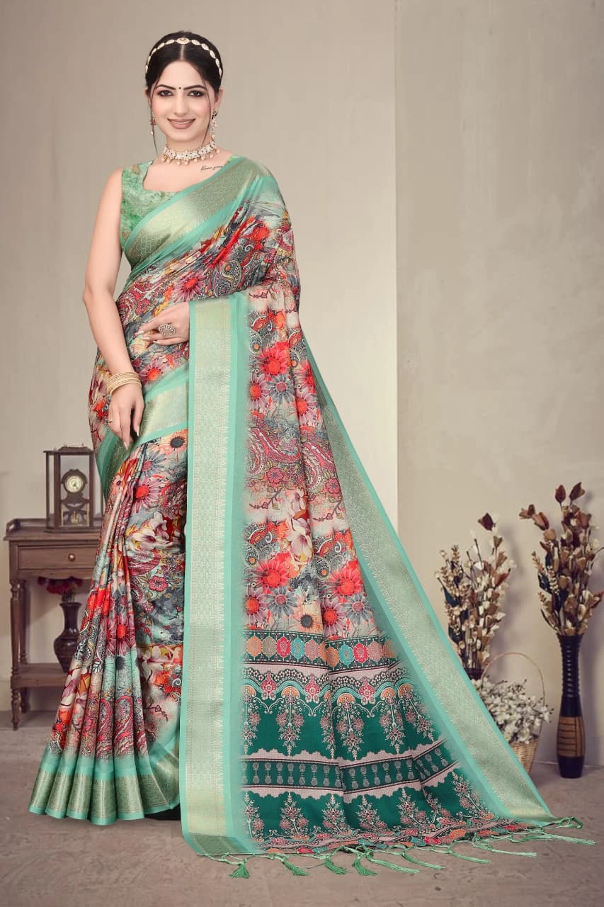 Shc Axali Vol 1 Cotton Silk Digital Printed Saree Collection