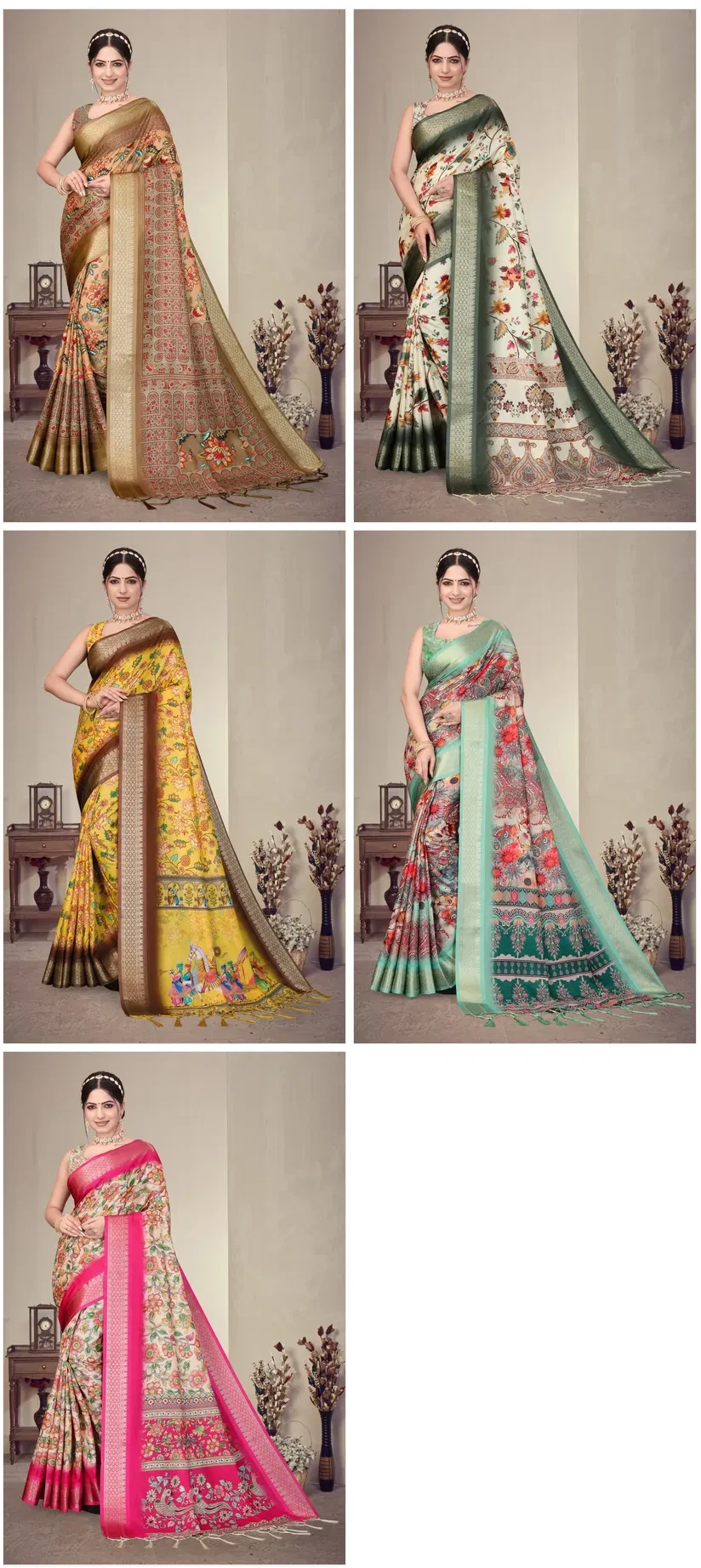 Shc Axali Vol 1 Cotton Silk Digital Printed Saree Collection