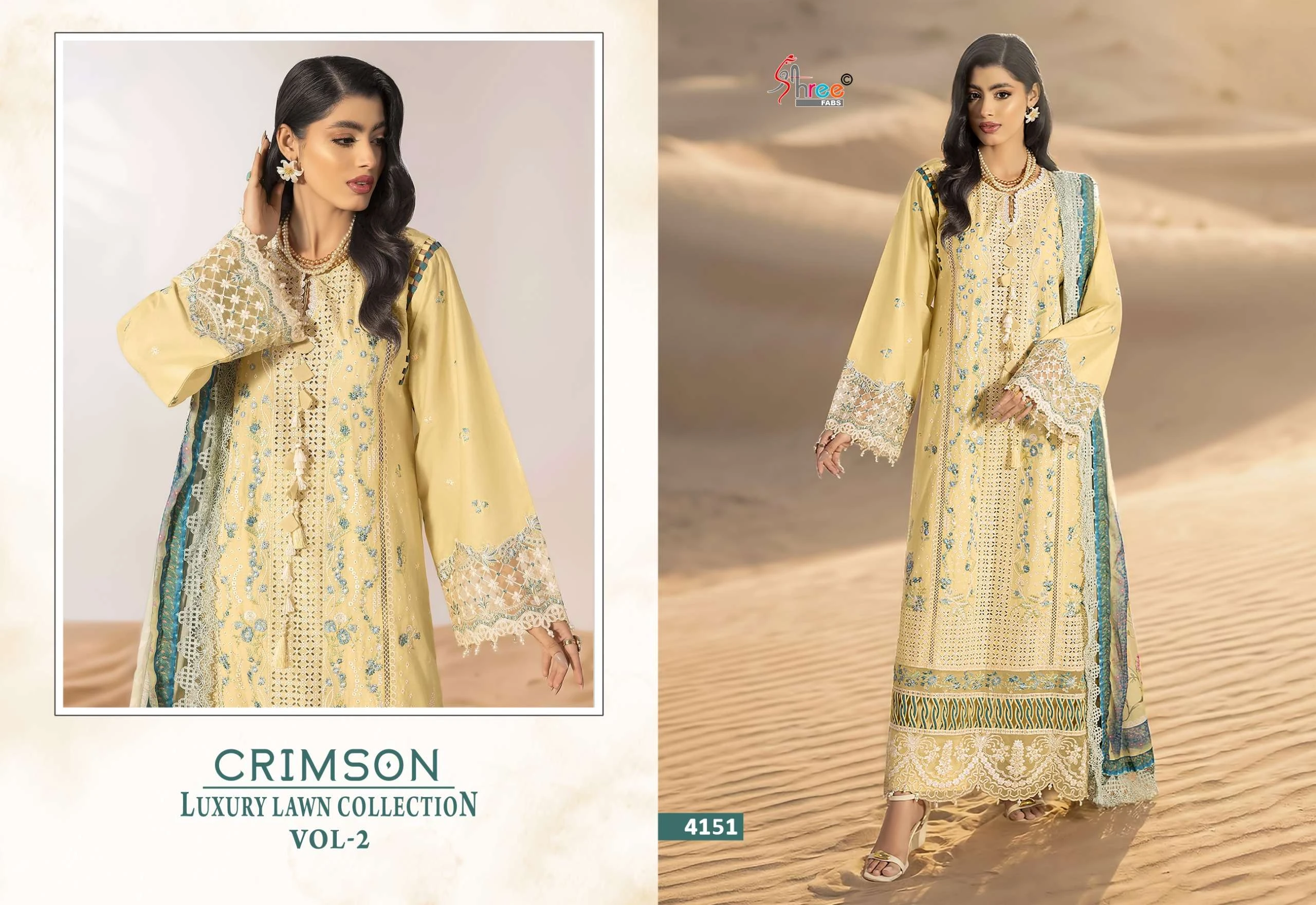 Shree Fab Crimson Luxury Lawn Collection Vol 2