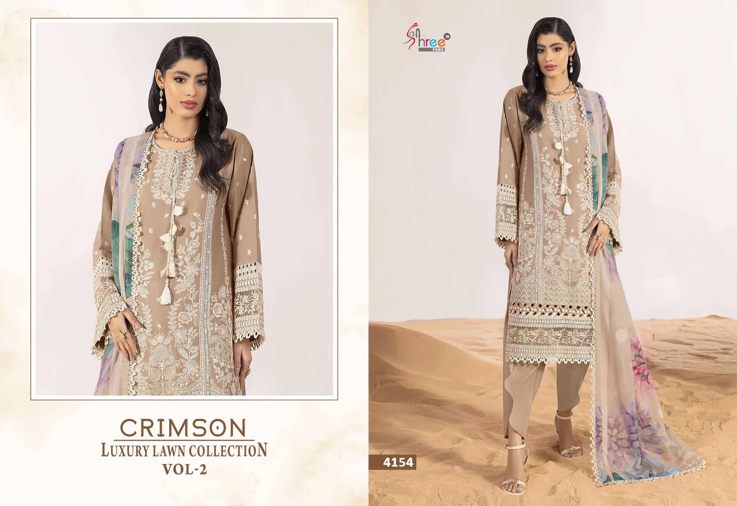 Shree Fab Crimson Luxury Lawn Collection Vol 2