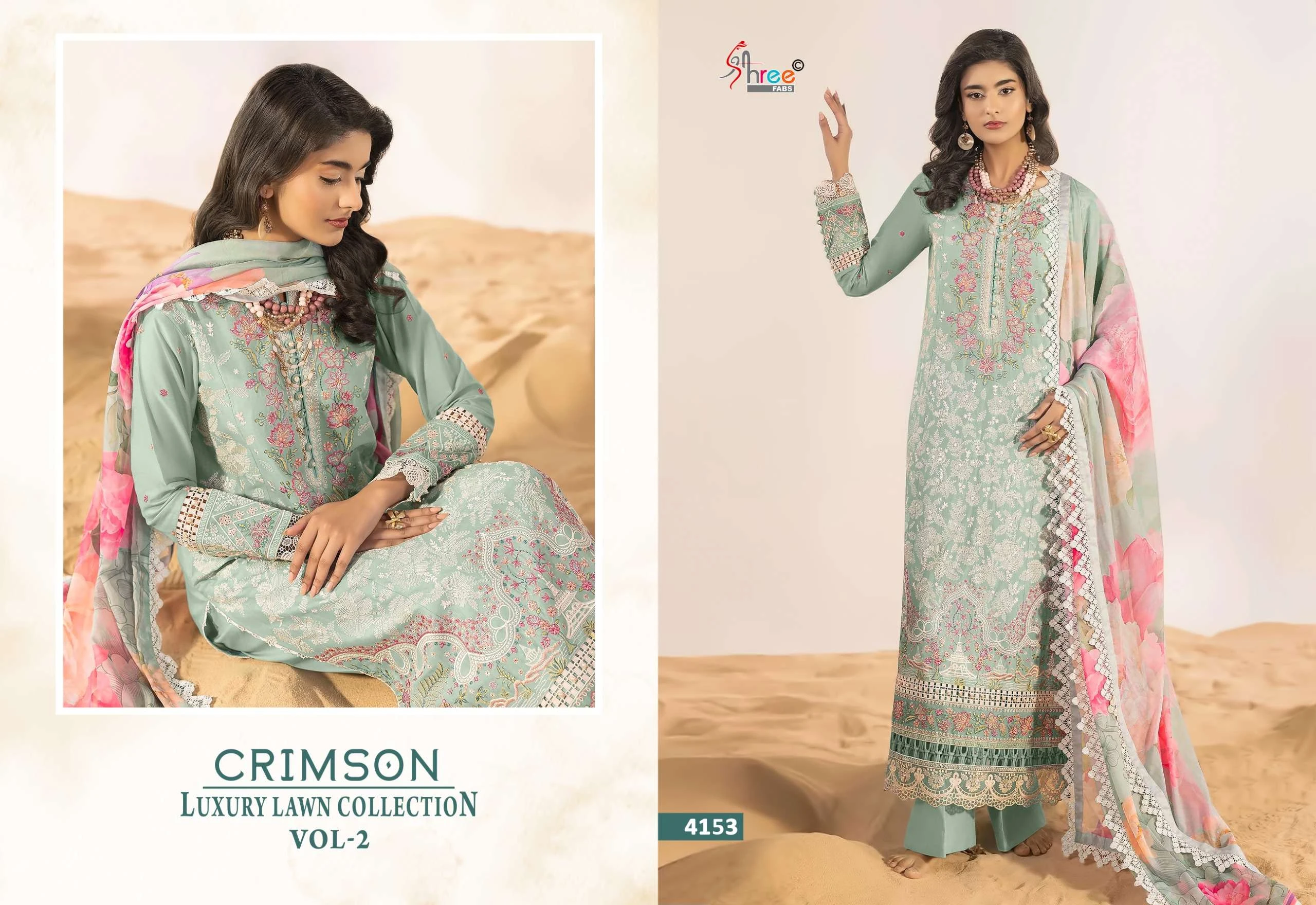 Shree Fab Crimson Luxury Lawn Collection Vol 2