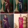 Sm Pari 122 Leem Silk Woven Work Festival Saree Collection