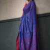 Soft Silk 5065 Linen Slab Weaving Worked Saree Collection