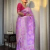 Soft Silk 5069 Lichi Silk Jacquard Work Saree Collection