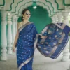 Soft Silk 6040 Linen Slab Weaving Worked Fancy Saree Collection
