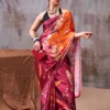 Taraa L 7012 Satin Silk Printed Party Wear Fancy Saree Collection