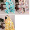 Taraa L 7017 Dull Satin Floral Printed Casual Wear Sarees