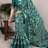 Taraa L 7214 Slub Silk Floral Printed Saree Collection