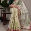 Taraa L 7400 Zari Kota Tissue Thread Embroidered Saree Collection