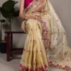 Taraa L 7400 Zari Kota Tissue Thread Embroidered Saree Collection