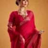 Taraa L 7911 Poly Shimmer Zari Weaving Saree Collection