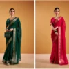 Taraa L 7911 Poly Shimmer Zari Weaving Saree Collection
