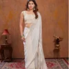 Triva Moss Stitch Foil Printed Fancy Saree Collection