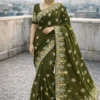 Vt 839 T Soft Star Georgette Thread Worked Designer Saree Collection