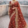 Vt 839 T Soft Star Georgette Thread Worked Designer Saree Collection