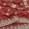 Vt 839 T Soft Star Georgette Thread Worked Designer Saree Collection